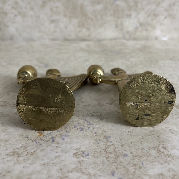 Vintage Brass Candlestick Holders Angels small - Picture 4 of 8